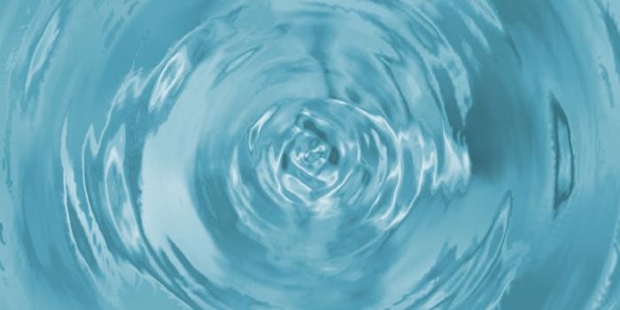 A blue image of water rippling out from the center.